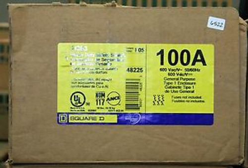 Square D H363 Heavy Duty Safety Switch 600V 100A (NIB)