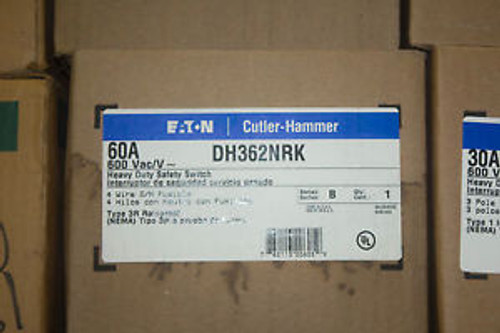 Cutler Hammer Disconnect DH362NRK 60A 3R Rainproof Heavy Duty Safety Switch