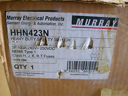 MURRAY HHN423N 3P/100A/240V SAFETY SWITCH