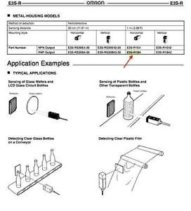 E3S-R1B4 OMRON E3SÂ–R SERIES Retroreflective Sensing 1m Horiz. E3SR1B4 Dubai