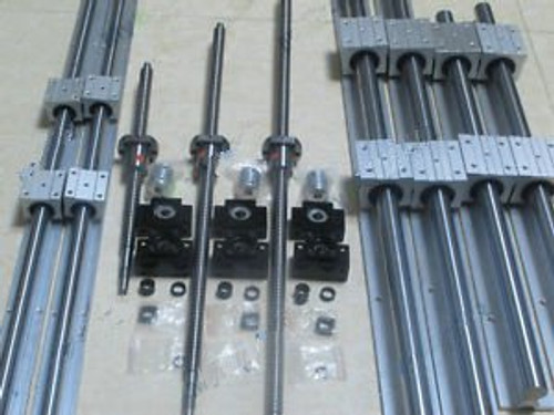 NEW Ballscrew RM1605-350/950/950+3sets SBR20 rails+3BK/BF12+couplers