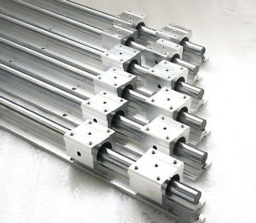 6pcs SBR20-1500mm fully supported linear rail shaft rod+12pcs SBR20UU