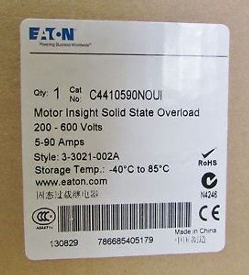 EATON CUTLER HAMMER Motor Insight Solid State Overload Relay C4410590NOUI