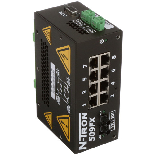 N-Tron 509Fx-A-St Din Mountable Enclosure  Ethernet Switch 10-30V 1.0A New