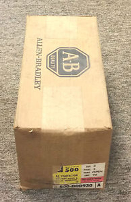 NEW FACTORY SEALED Allen Bradley AB 500-DOD930 A Size 3 AC Contactor Starter 90A