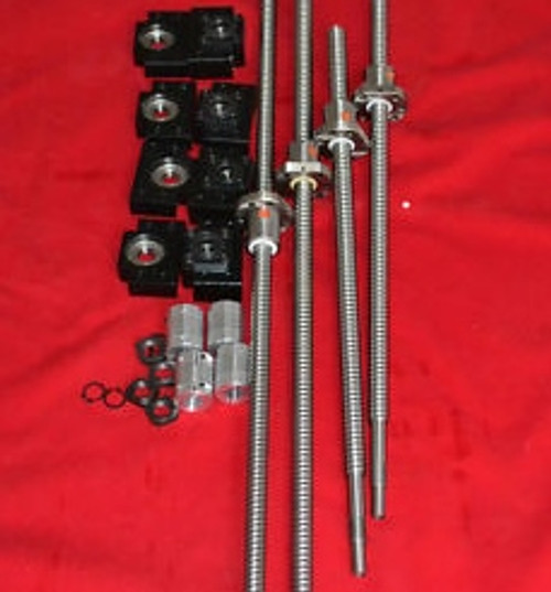 4 ballscrews with ballnuts +4set BK/BF15 + 4couplers FOR CNC