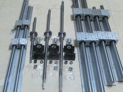 NEW 3 ballscrews + 3 sets SBR rails +3sets BK/BF12+couplers