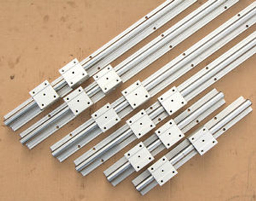 6pcs SBR25-380/880/1400mm fully supported linear rail shaft rod+12pcs SBR25UU (A