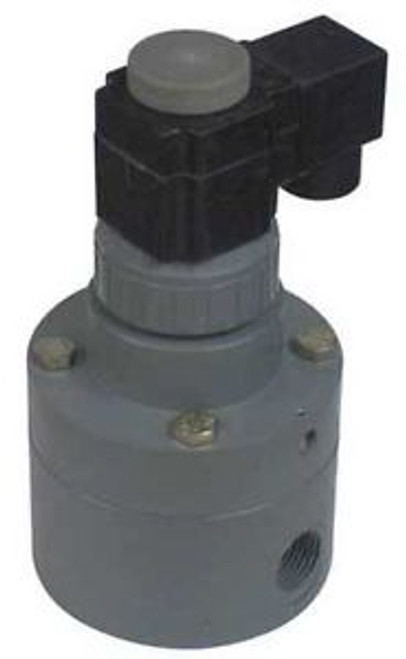 PLAST-O-MATIC PS100EPW11-PV Solenoid Valve,2-Way,1 In,NC,PVC