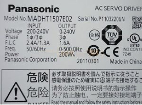 NEW Panasonic servo drivers MADHT1507E02 2 month warranty