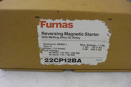 New Furnas 22CP12BA Reversing Magnetic Starter 1 Phase NEMA 1