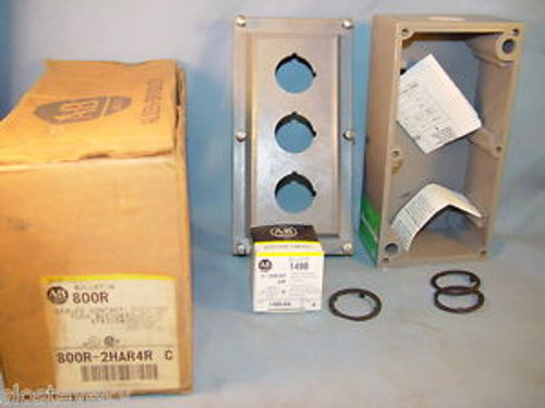 Allen Bradley 800R-2HAR4R Sealed Contact Pushbutton Station with 1490-9N