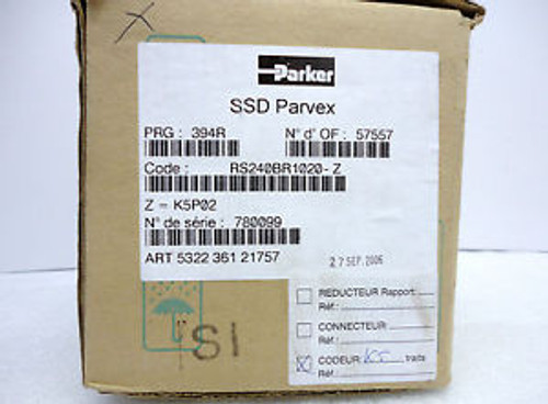 (NEW) Parker Parvex SSD Servo Motor RS240BR1020-Z