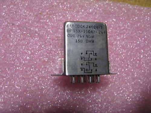 BABCOCK RELAY PART # BR15X-150A7-26V  NSN: 5945-00-214-5750 26V COIL NOM