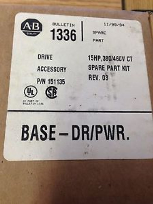 New ALLEN BRADLEY SPARE PART DRIVE ACCESSORY P/N: 151135 (B104)