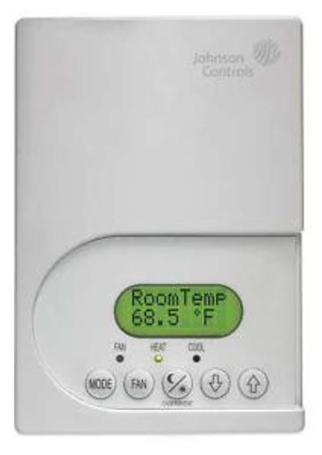 JOHNSON CONTROLS TEC2645-4 Digital Wall Thermostat, Two Pipe