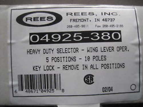 NEW REES 04925-380 SWITCH 04925380
