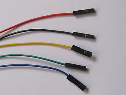 500 pcs Jumper wire Female to Female 1 Pin Pitch 2.54mm 5 colors 30cm(12)