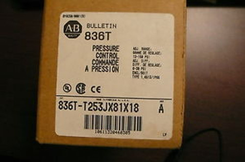 ALLEN BRADLEY 836T-T253J-X81X18 TYPE T A SER. ,PRESSURE CONTROL