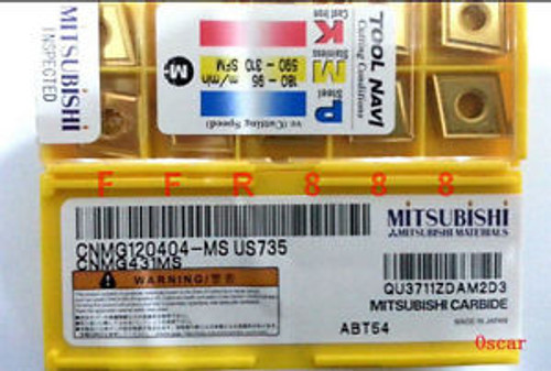 MITSUBISHI CNMG120404-MS US735 CNMG431MS Carbide Inserts 10PCS/Box NEW
