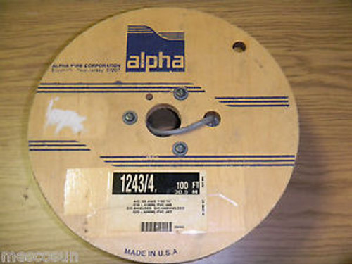 Alpha 1243/4 -100 Foot Roll 4 Conductor 2 Shielded & 2 Unshielded 22 Gauge Cable