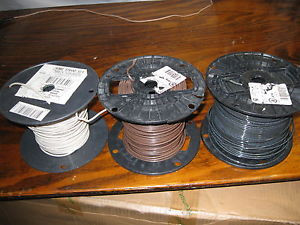 Qty 3 rolls: THHN, THWN, MTW copper wire, 12awg, 14awg partial 500 rolls