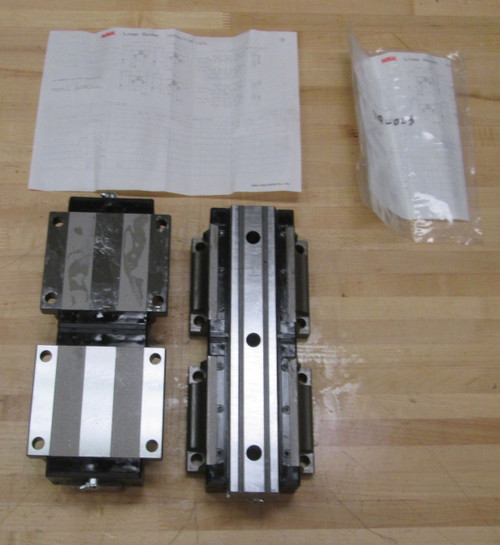 (4) NSK LINEAR BEARING CARTRIDGES,BLOCKS P/N: LY450280FLC2B01P54