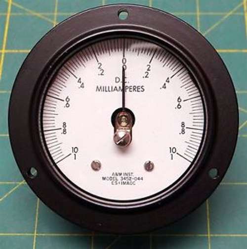 A&M Instruments -1-0-10 DC Millamperes Ammeter P/N 182554