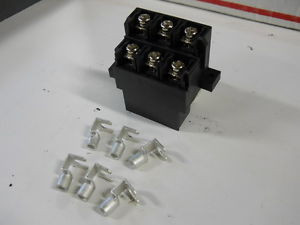 Fanuc Spindle Motor Terminal Block w/ (6) Small Crimp Terminals