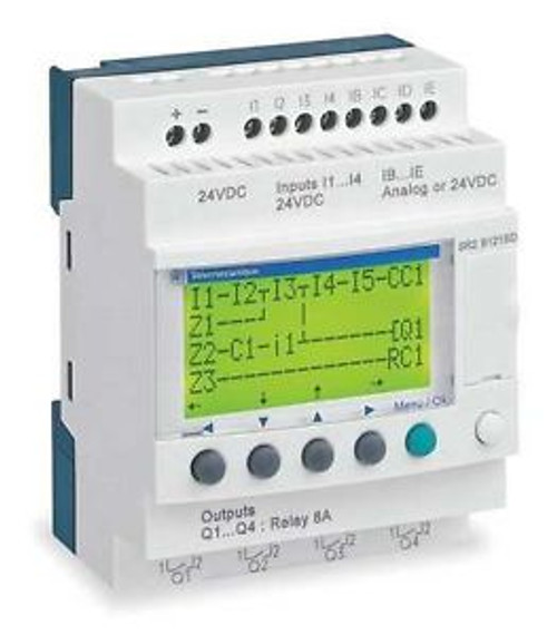 SCHNEIDER ELECTRIC SR2B201B Logic Relay,24VAC,With Display