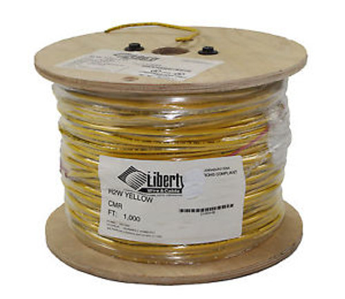 1000FT LIBERTY YELLOW 22 AWG 4COND 22/4C CM/FPLR CONTROL CABLE YELLOW