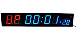 Crossfit Interval Timer 8-Digit Large Wall Clock w/Remote for WODs Training Gym