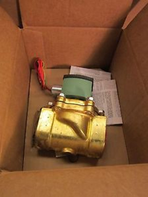 ASCO RED HAT 8210G056, Solenoid Valve, 2 Way, NC, Brass, 1 1/2