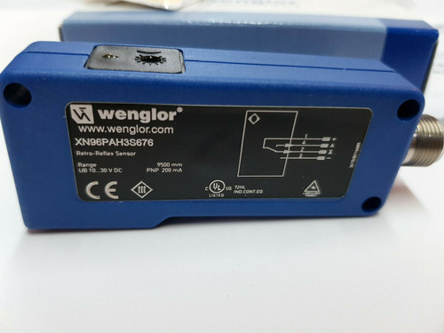 Wenglor Xn96Pah3S676 Laser Retro Reflex Sensor Sn 9500Mm Pnp 200Ma