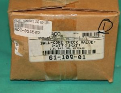 Conbraco 61-109-01 2-1/2 Ball Cone Check Valve bronze