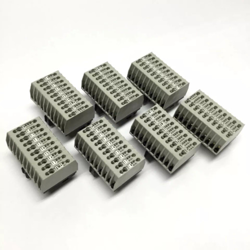 Lot of 7 Schneider DB6CD110 Through Terminal Blocks 10-Pole, 600V 30A, 20-12AWG