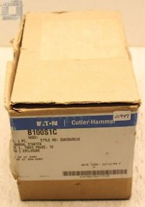 Cutler-Hammer Cutler-Hammer B100S1C Manual Starter Size 1 Phase 3 NEMA 1