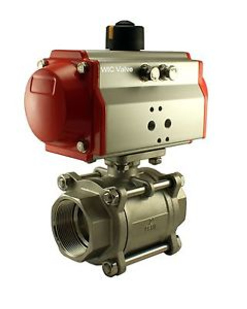 2 Inch Pneumatic Double Acting Air Return Air Actuated Stainless Ball Valve