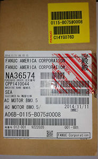 GE FANUC SERVO MOTOR A06B-0115-B075 #0008 New in Factory Sealed Box