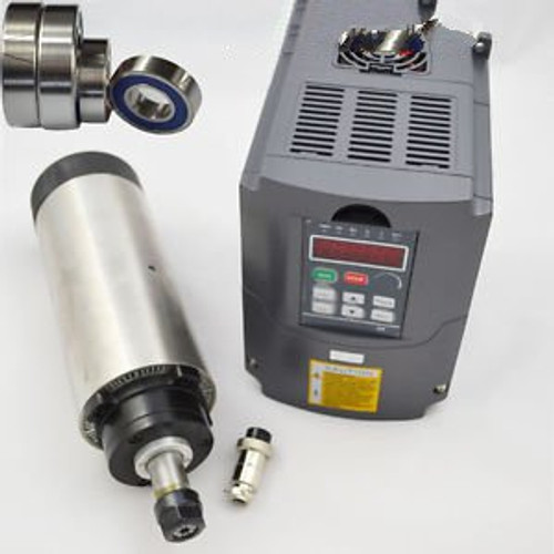 NEW FOUR BEARINGS 2.2KW AIR COOLED SPINDLE MOTOR ER20 & INVERTER DRIVE