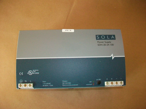 Sola Sdn-20-24-100 Ovp Power Supply 115/230Vac Dc 24-28V 20A 490W