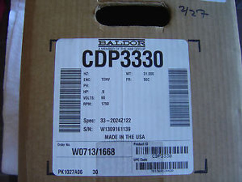 New BALDOR .5HP AC Motor    1750RPM    90V   CDP3330