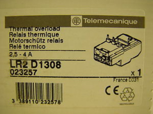 TELEMECANIQUE LR2D1308 2.5-4.0AMP THERMAL OVERLOAD ~~ LOT OF 12 ~~