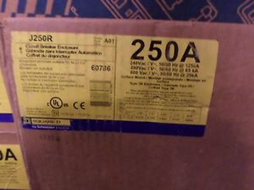 (1) SQUARE D J250R CIRCUIT BREAKER ENCLOSURE 250A