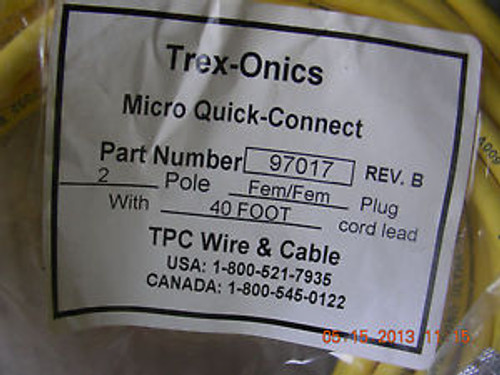 TPC 40 CABLE ASSEMBLY  PN:  97017