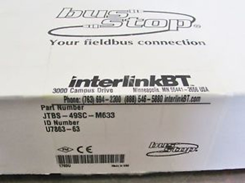 TURCK BUS STOP INTERLINK BT JTBS 49SC M633 DeviceNet Network Station U7863 63