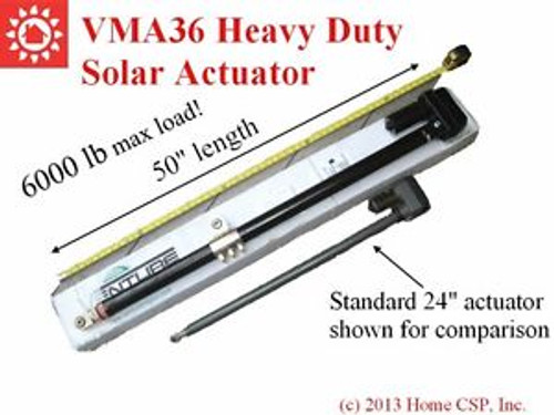 Heavy Duty Solar Tracking Linear Actuator, 36 Stroke, 6000lb Max, 1500lb Lift