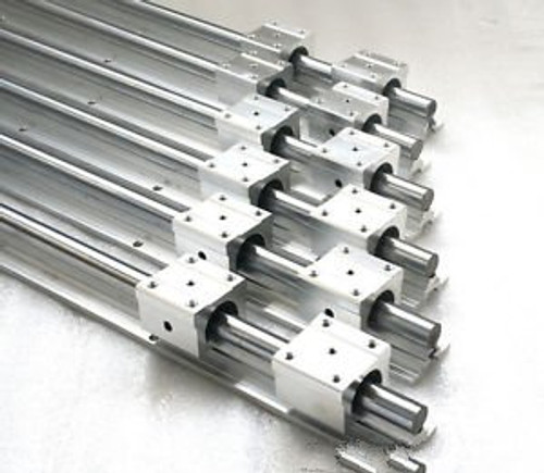 6pcs SBR16-300/1000/1500mm fully supported linear rail shaft rod+12pcs SBR16UU