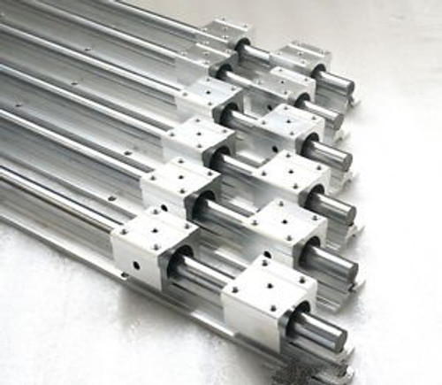 6pcs SBR20-750/400/950mm fully supported linear rail shaft rod+12pcs SBR20UU