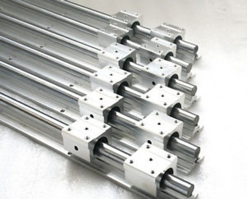 6pcs SBR20-350/750/850mm fully supported linear rail shaft rod+12pcs SBR20UU